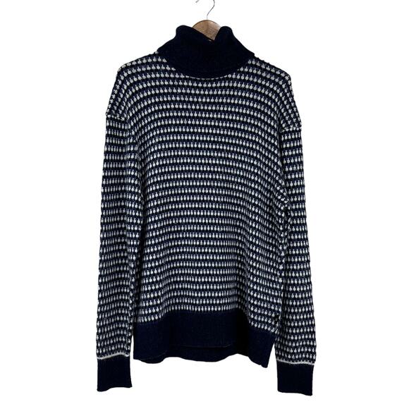 Ted Baker NWT Navy Blue Riber Roll Neck Wool Jumper Turtleneck Sweater Sz 4 (L) - Picture 2 of 10